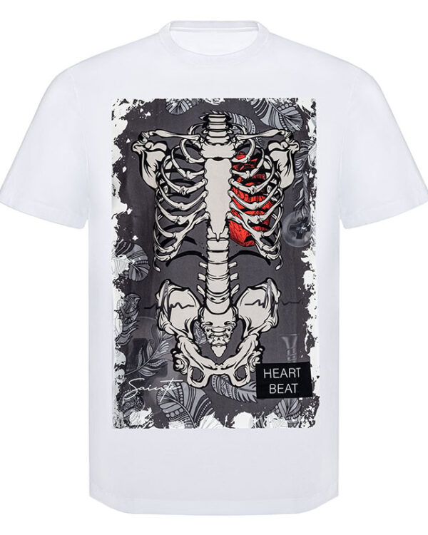 Rellechou Heart Beat Black T-Shirt Image