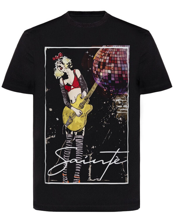 Street Girl Black T-Shirt Image