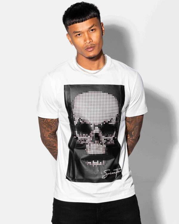sainte pixel skull tshirt image