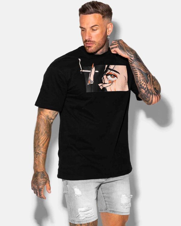 smoke print t-shirt image