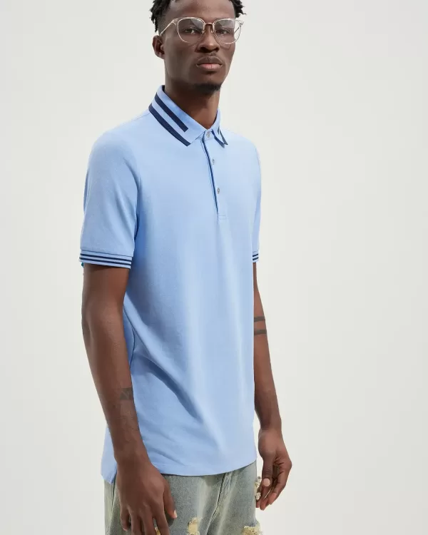 Lux Polo Light Blue Grey