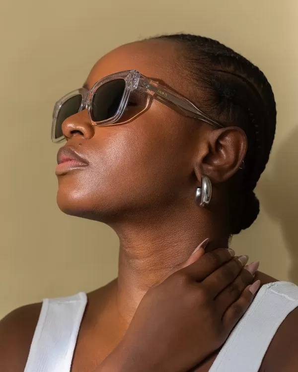 Traditional clear sunglasses