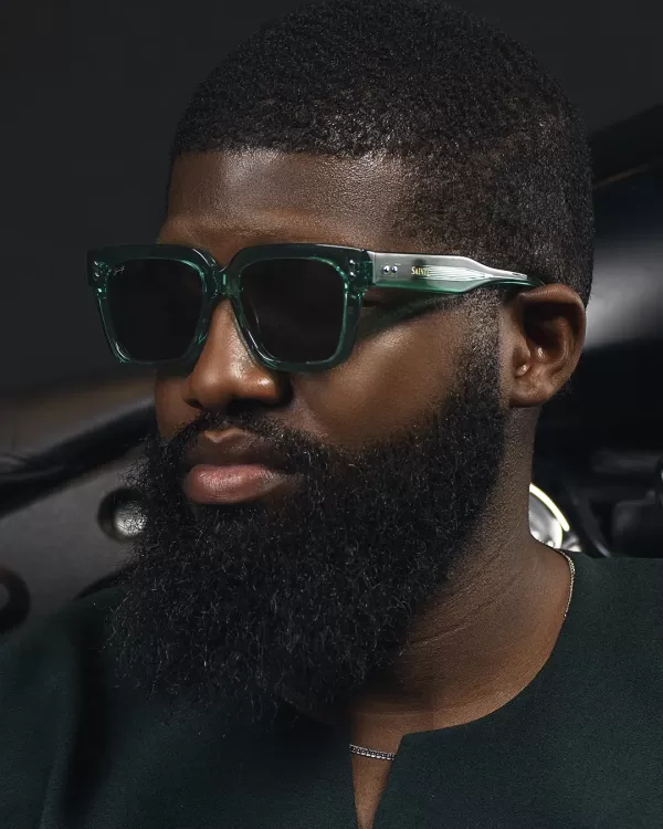 Traditional green sunglasses