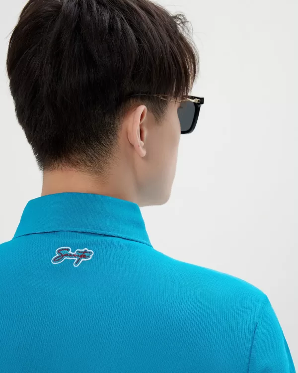 Traditional Polo Blue Green