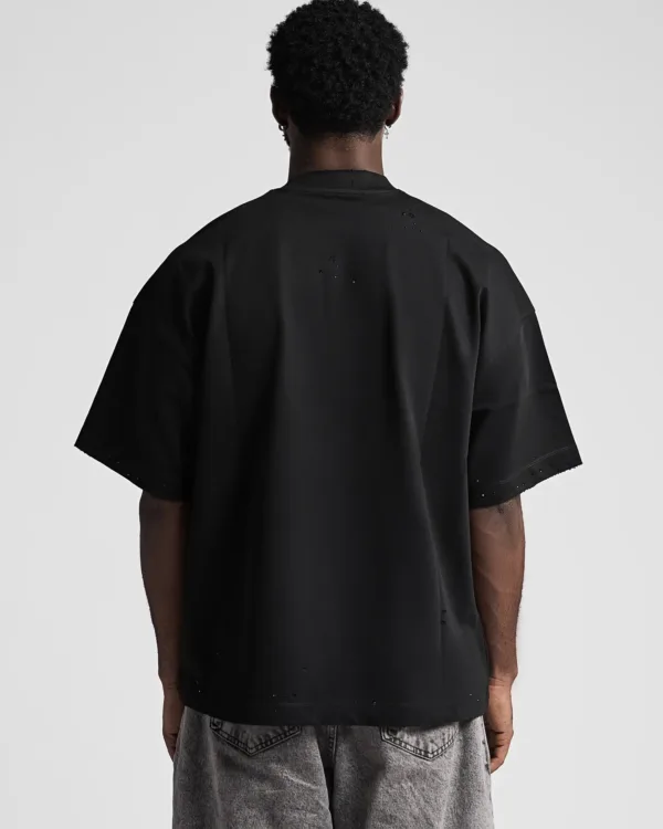 Ribbed Encrusted Black