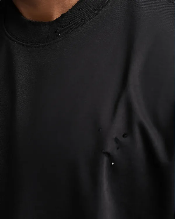 Ribbed Encrusted Black