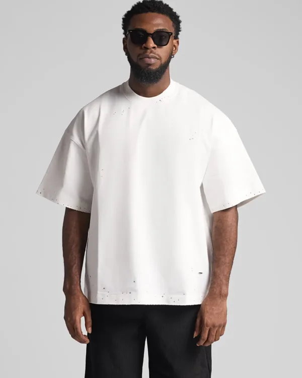 Ribbed Encrusted White